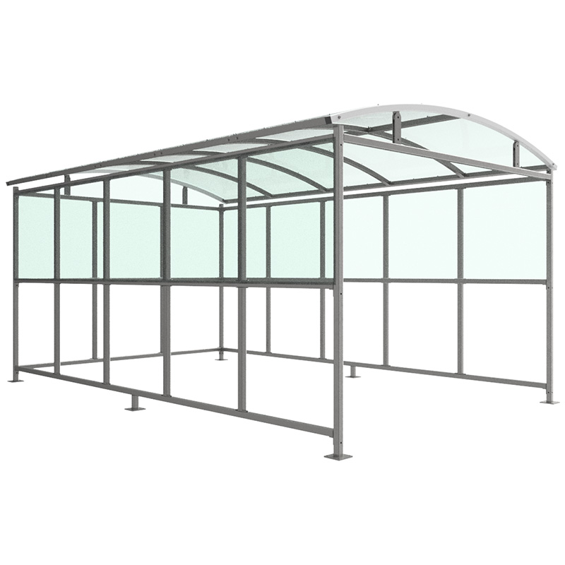 Inglewood Galvanised Smoking Shelter - 2513 x 3147 x 5000mm