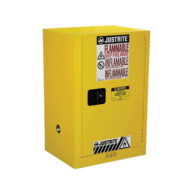 Justrite Compact Flammable Storage Cabinet - manual close - 8912001