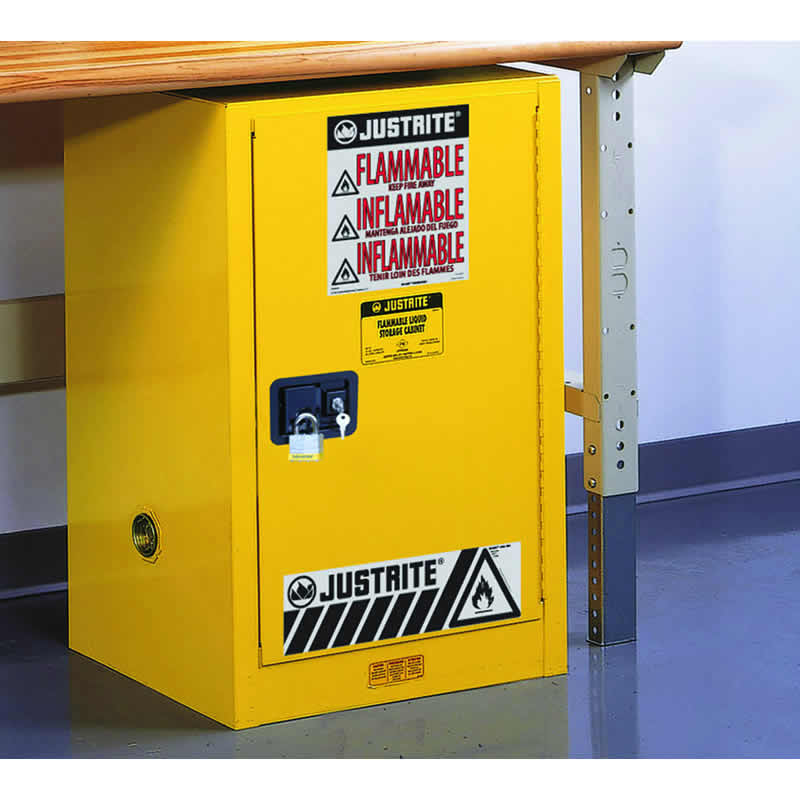 Justrite Compact Flammable Storage Cabinet -self close - 8912201