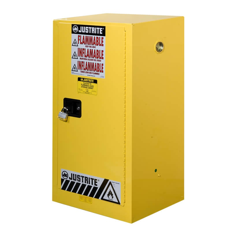 Justrite Compact Flammable Storage Cabinet - manual close - 8915001