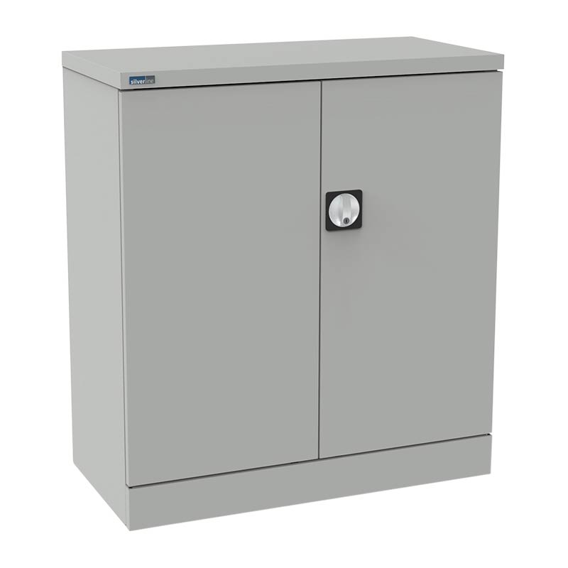 Kontrax 2 Door Flat Packed Steel Cupboard, 1020mm high with 1 shelf