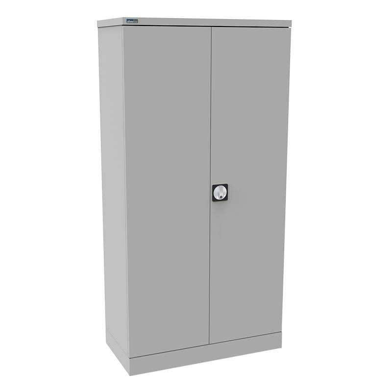 Kontrax 2 Door Flat Packed Steel Cupboard, 1830mm high with 3 shelves 