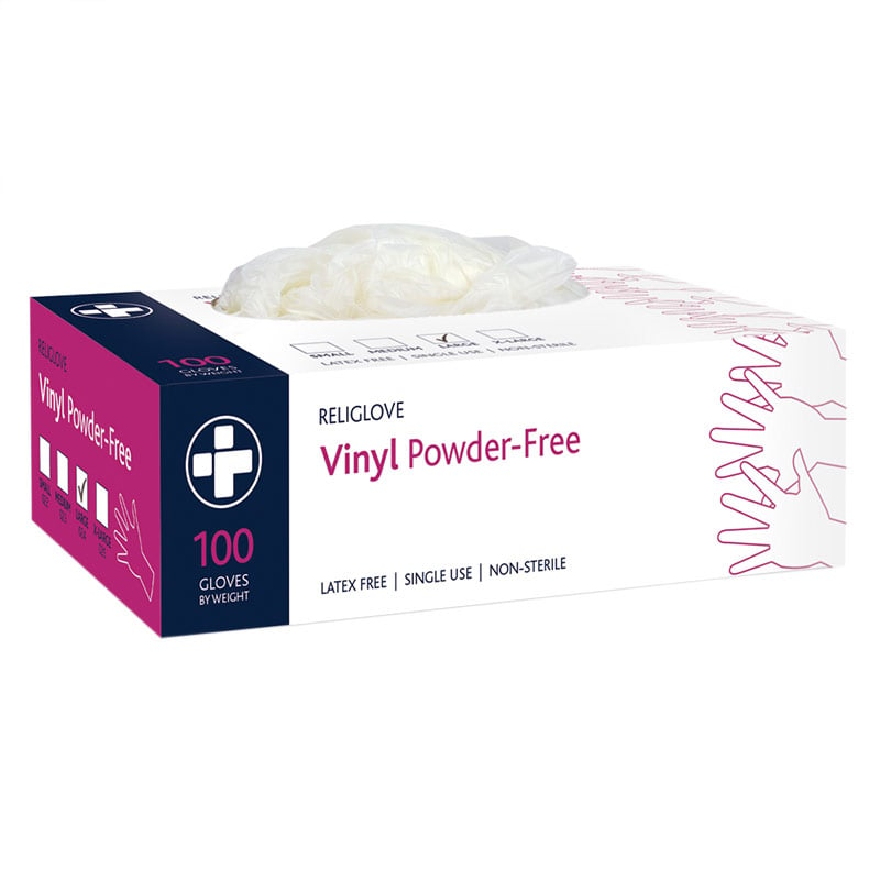 Vinyl Powder Free Gloves - Large - Pack of 100