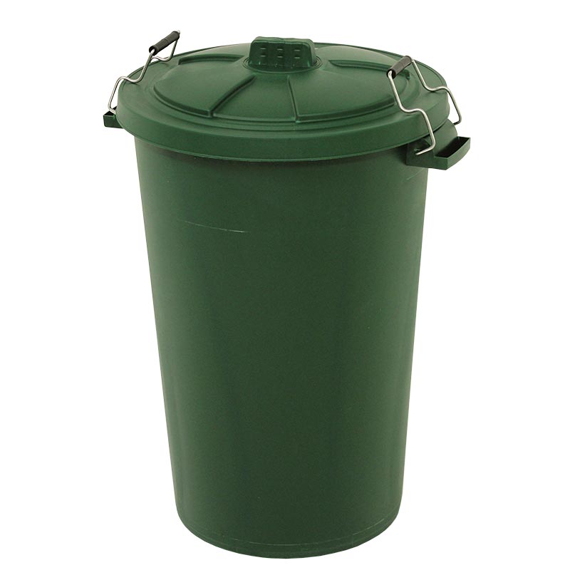 90 Litre Lightweight Dustbin - Green