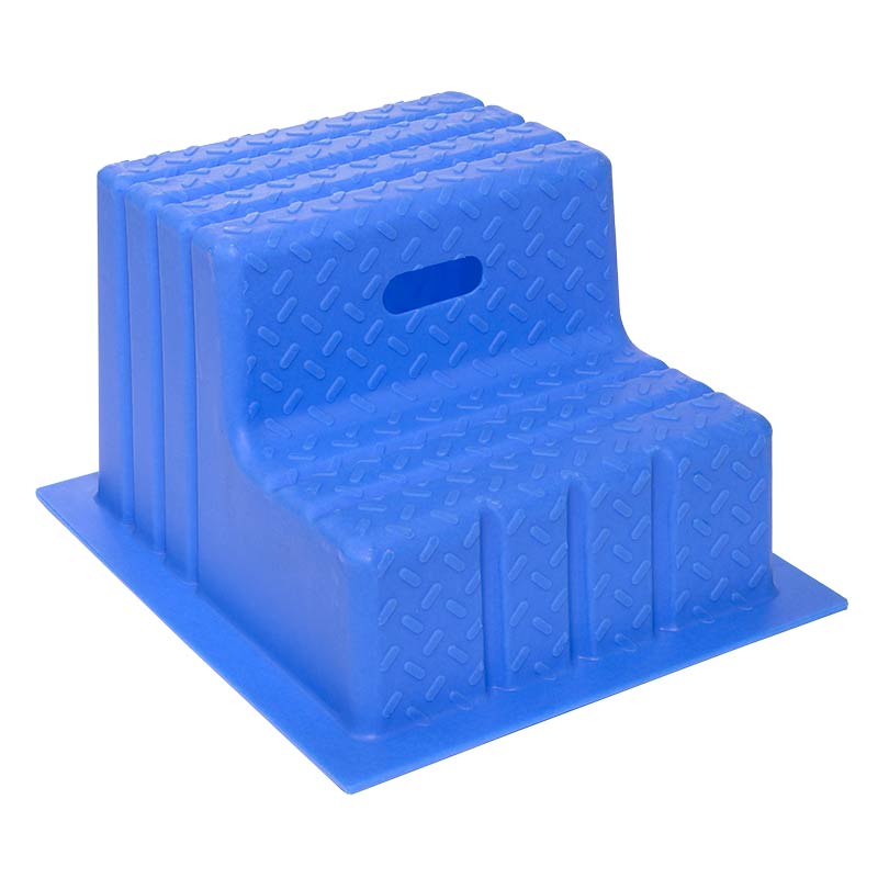 Lightweight 2 Step Moulded Plastic Steps - Blue
