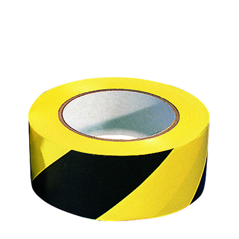 Line Marking Hazard Floor Tape 50mm x 33m - Black & Yellow Stripes