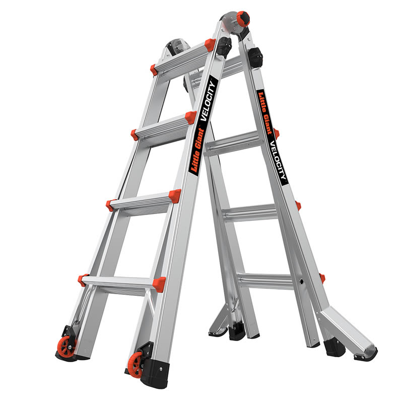 Little Giant Velocity Series 2.0 Multi-purpose Ladder, 4 treads, 5.1m working height