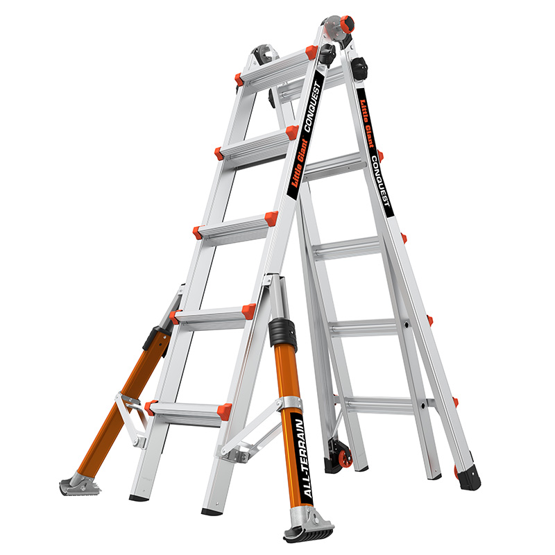 Little Giant 5 Rung Conquest All-Terrain Multi-purpose Ladder- 6300mm working height - EN131-4  compliant
