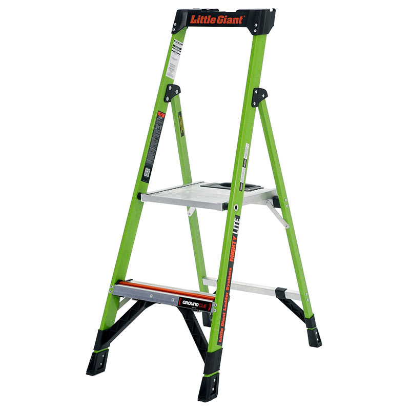 Little Giant 2 Tread MightyLite™ Fibreglass Step Ladder, 2170mm working height - EN131 Professional