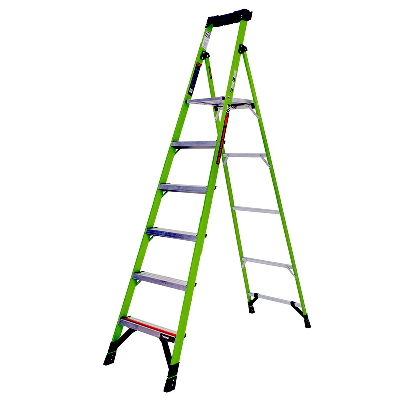 Little Giant 6 Tread MightyLite™ Fibreglass Step Ladder, 3310mm working height - EN131 Professional