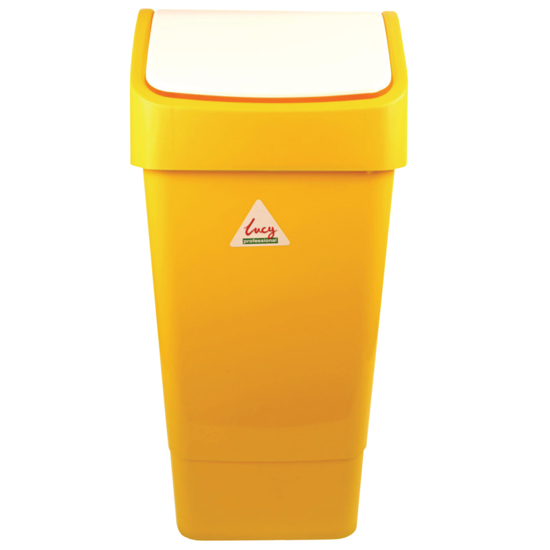 Lucy 50L Swing Lid Recyling Bin - Yellow
