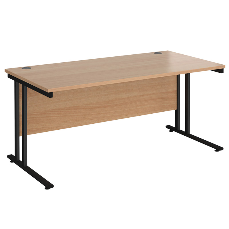 Maestro 25 Cantilever Straight Desk - 725 x 1600 x 800mm