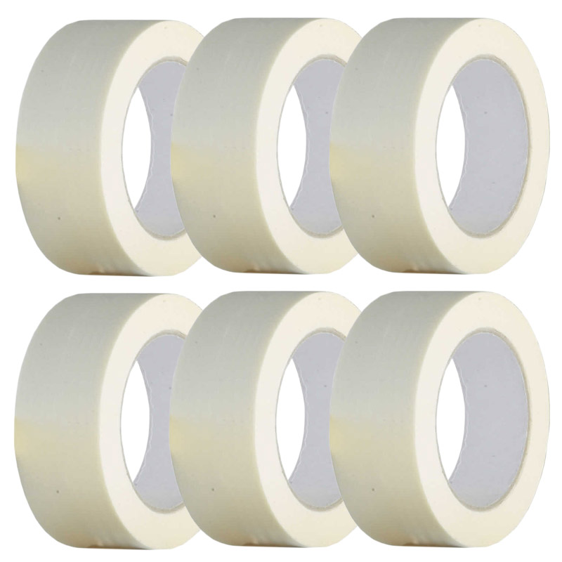 Masking Tape, 50mm wide x 50m long, carton of 6 rolls