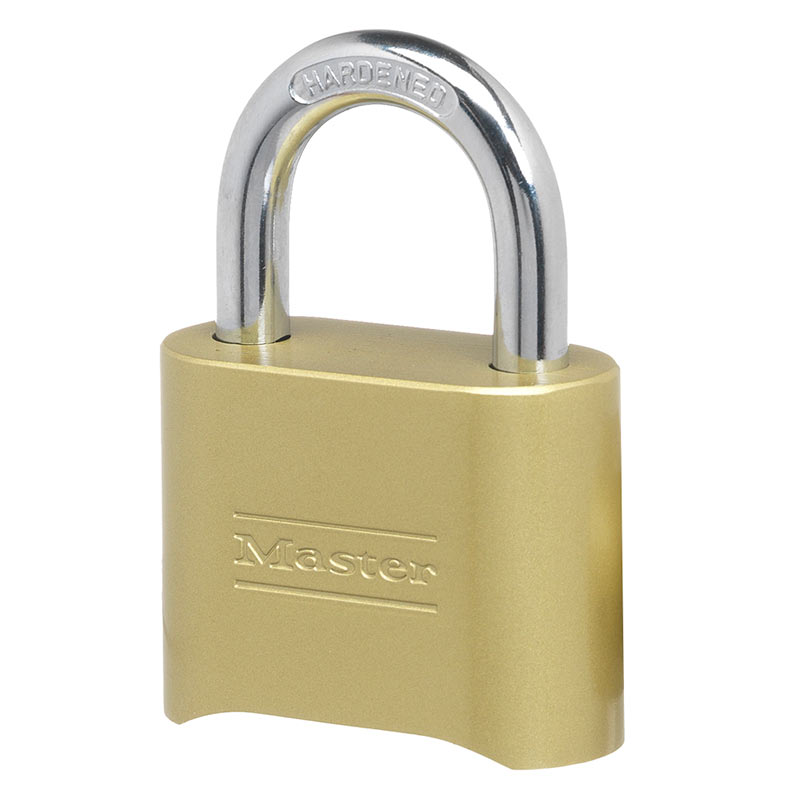 Master Lock 175D Brass Combination Padlock with 51mm body 8mm Diameter x 25mm Shackle