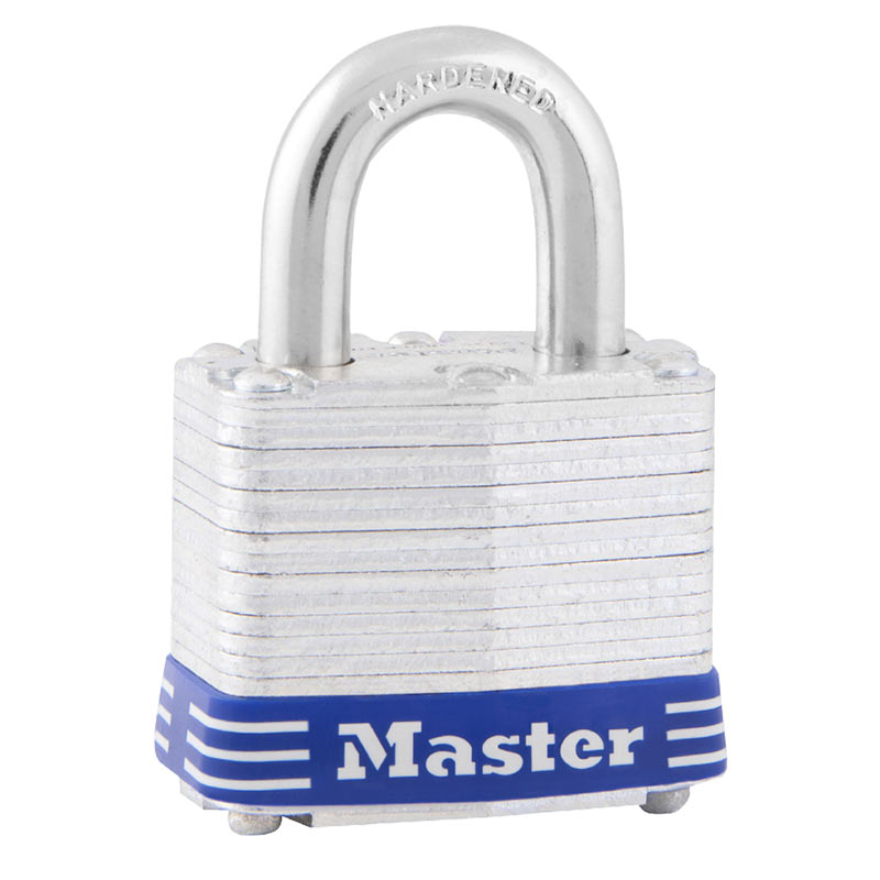 Master Lock 3EURD Laminated Steel Padlock with hardened 7mm Diameter Shackle