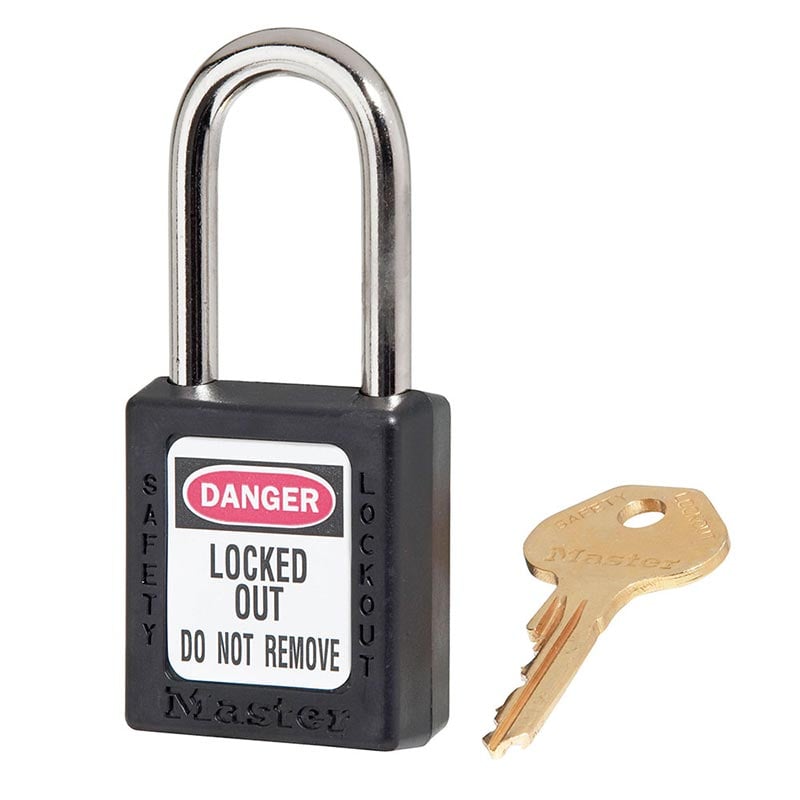 Master Lock 410 44mm Zenex Safety Lockout Padlock - Black 