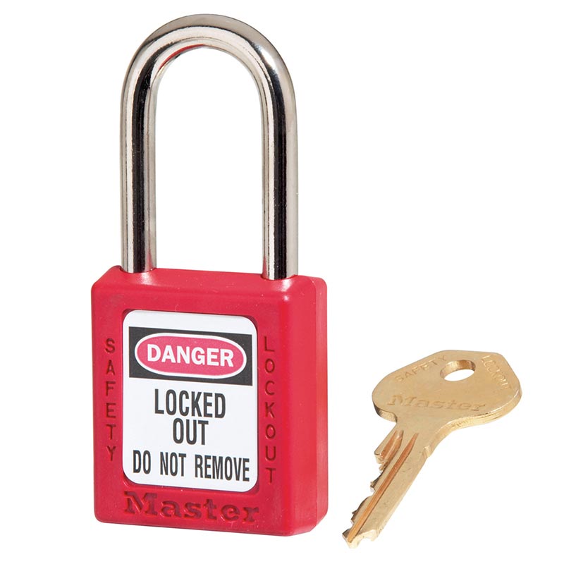 Master Lock 410 44mm Zenex Safety Lockout Padlock - Red