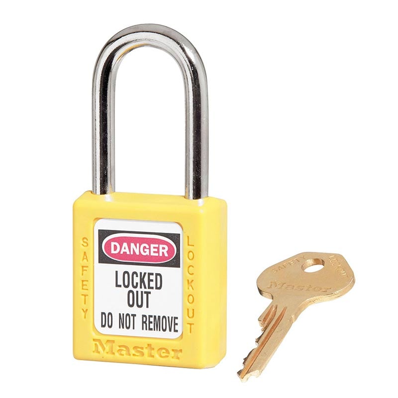 Master Lock 410 44mm Zenex Safety Lockout Padlock - Yellow