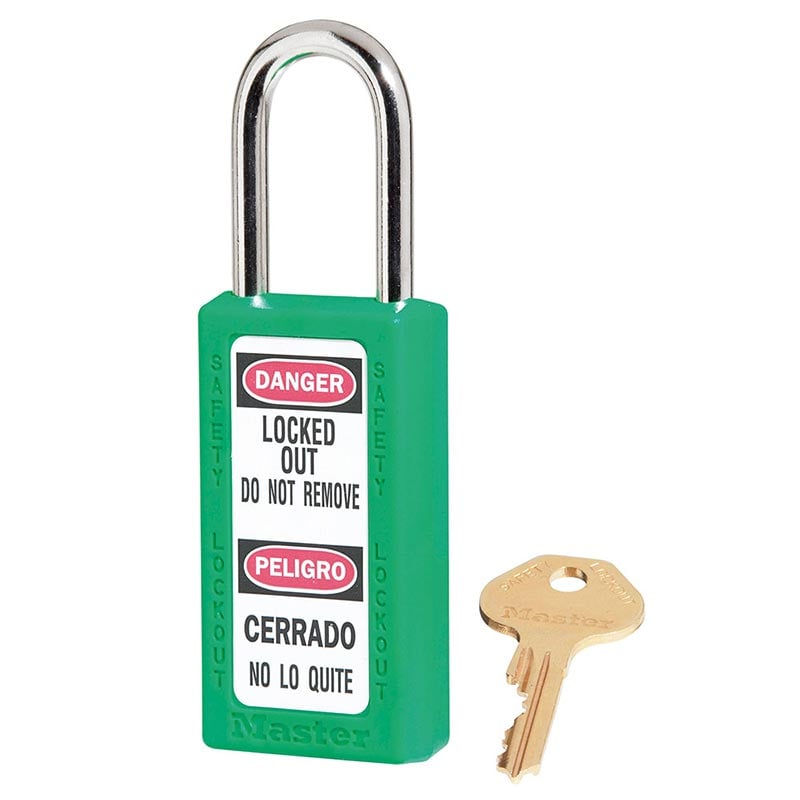 Master Lock 411 76mm Zenex Safety Lockout Padlock - Green