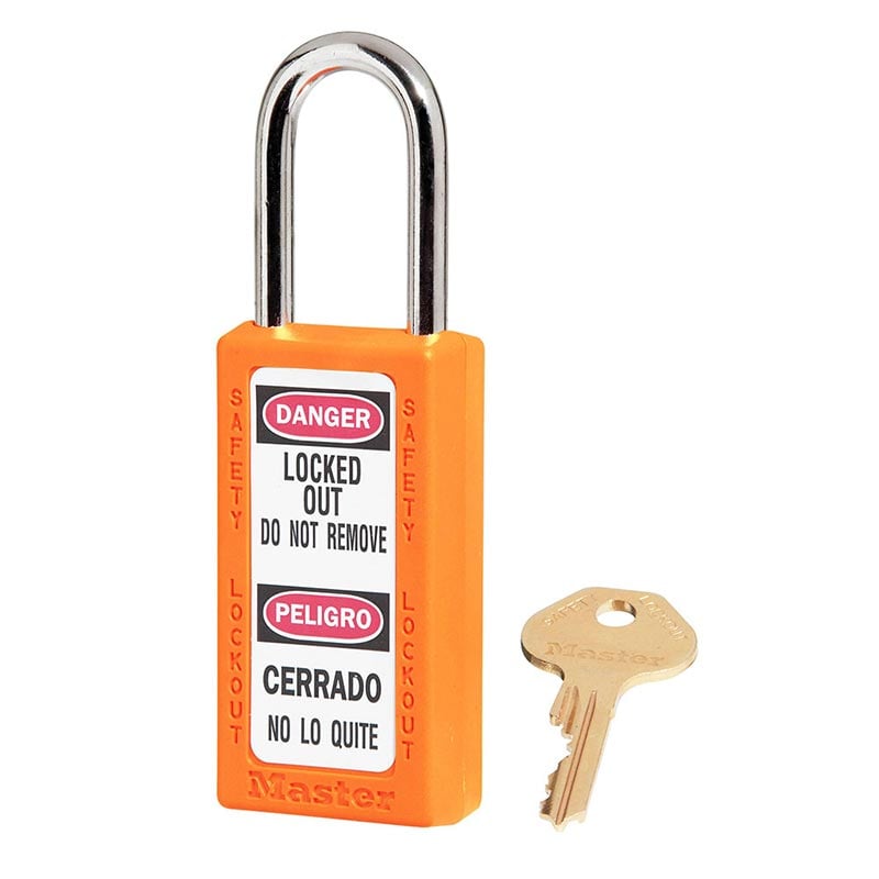 Master Lock 411 76mm Zenex Safety Lockout Padlock - Orange 