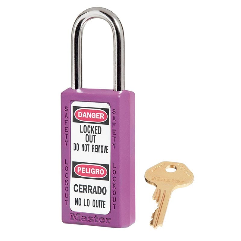 Master Lock 411 76mm Zenex Safety Lockout Padlock - Purple