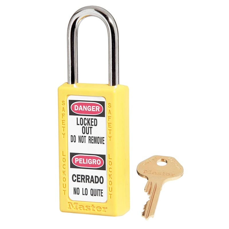 Master Lock 411 76mm Zenex Safety Lockout Padlock - Yellow