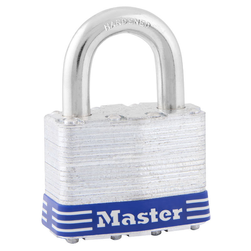 Master Lock 5EURD Laminated Steel Padlock with hardened 10mm Diameter Shackle