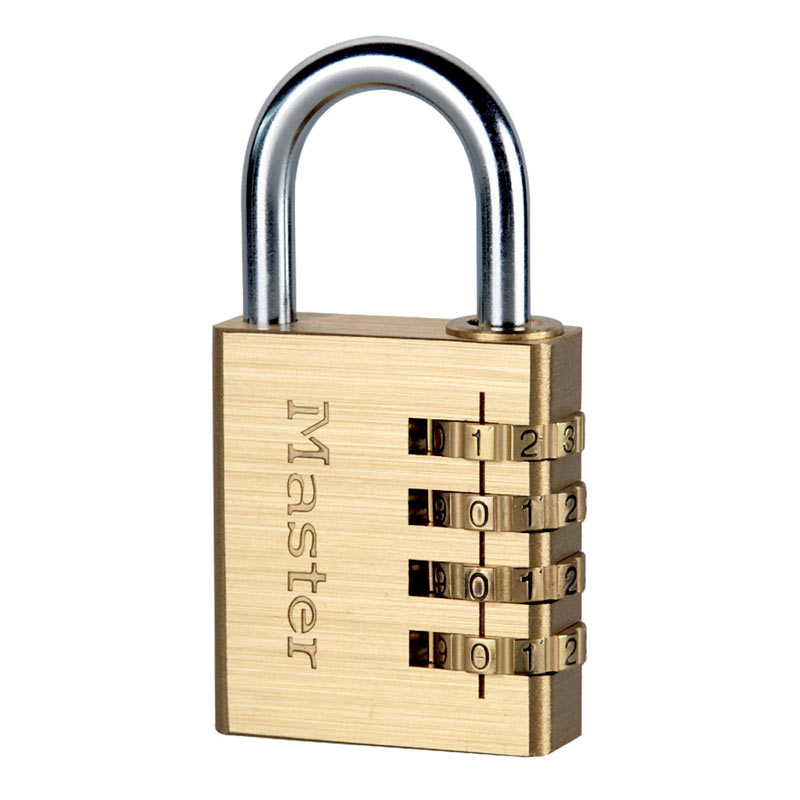 Master Lock 604EURD Brass Combination Padlock 26mm steel latch 40mm body