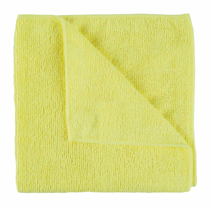 Yellow Microfibre Cloths, pack of 10