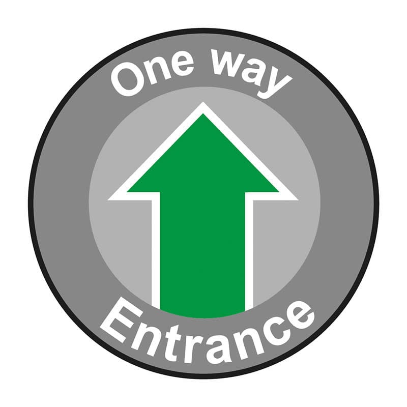 One way Entrance - R9 Floor Graphic (400mm dia.)