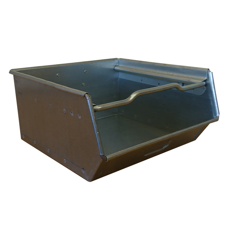 Vista Open Front Galvanised Steel Storage Bin - 150 x 305 x 305mm