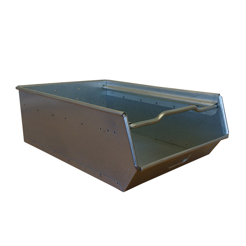 Vista Open Front Galvanised Steel Storage Bin -  150 x 305 x 455mm