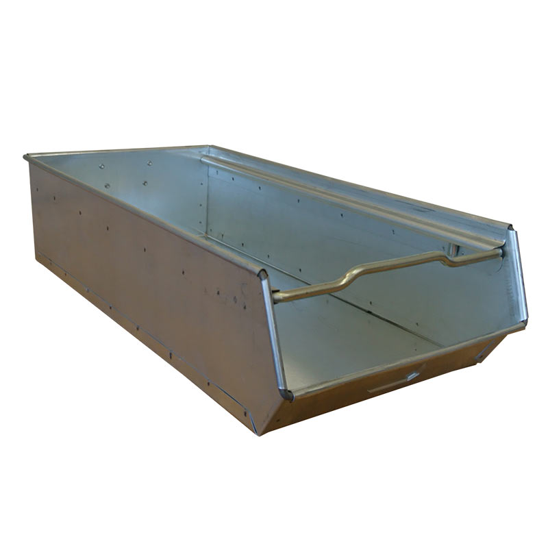 Vista Open Front Galvanised Steel Storage Bin - 150 x 305 x 610mm