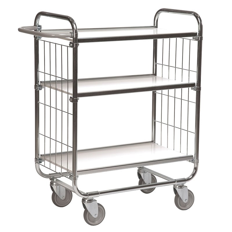 Order Picking Trolley with 3 adjustable shelves - 1120 x 470 x 1396mm