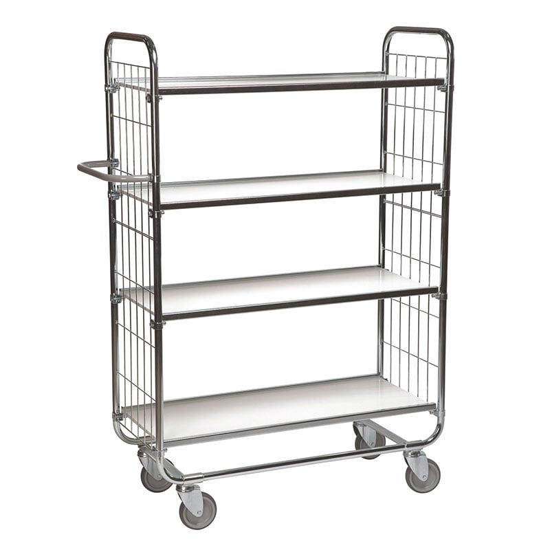 Order Picking Trolley with 4 adjustable shelves - 1590 x 470 x 1195mm