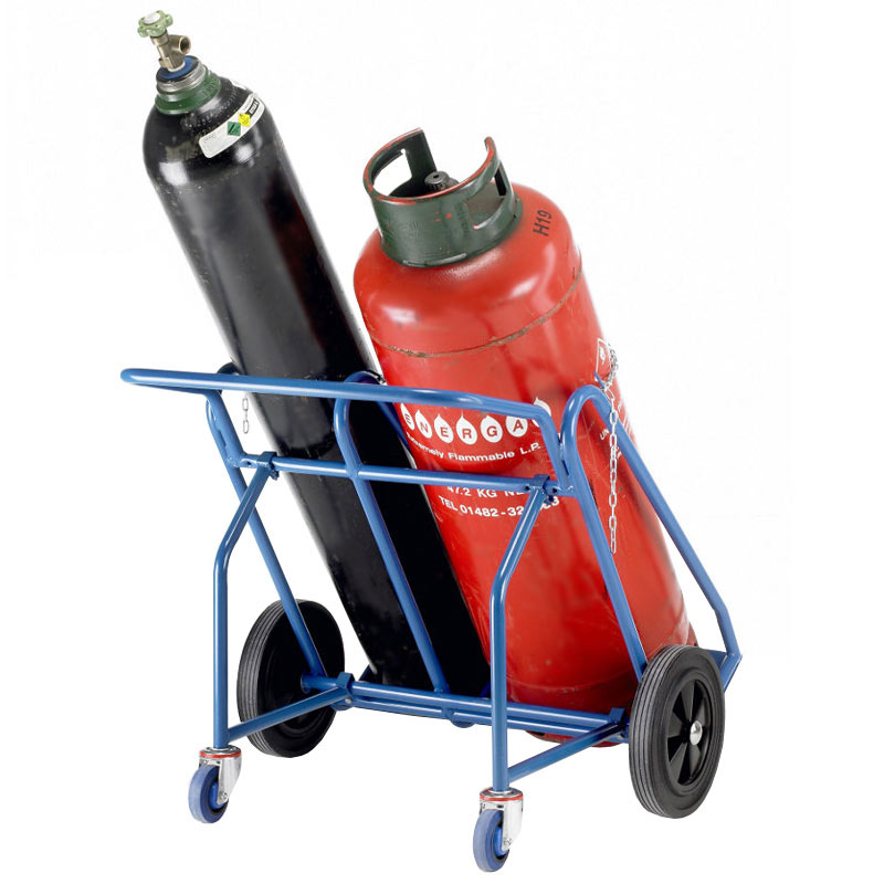 Oxygen & Propane Double Cylinder Trucks with Rear Wheels