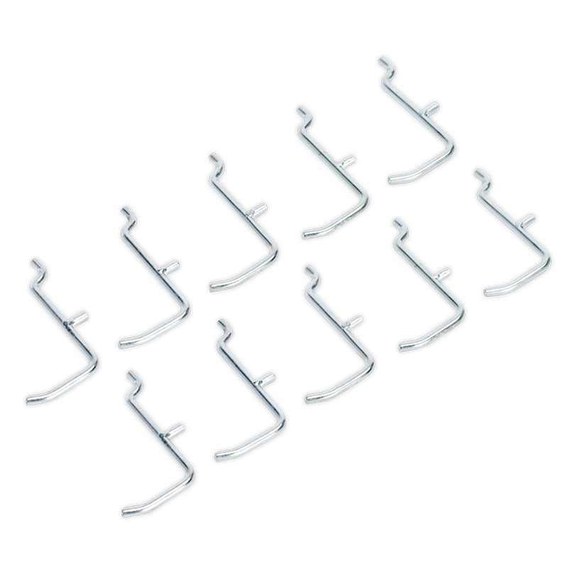 10 Piece Hook Set for APSPB Steel Pegboard