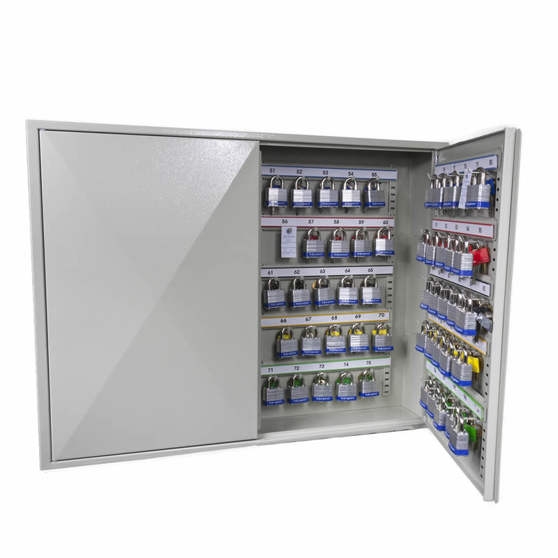 Padlock Storage Cabinet for 100 Padlocks & Keys