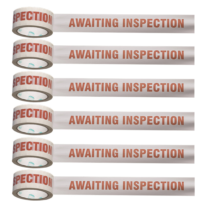 AWAITING INSPECTION Printed Polypropylene Adhesive Tape, Carton of 6 Rolls, 50mm x 66m