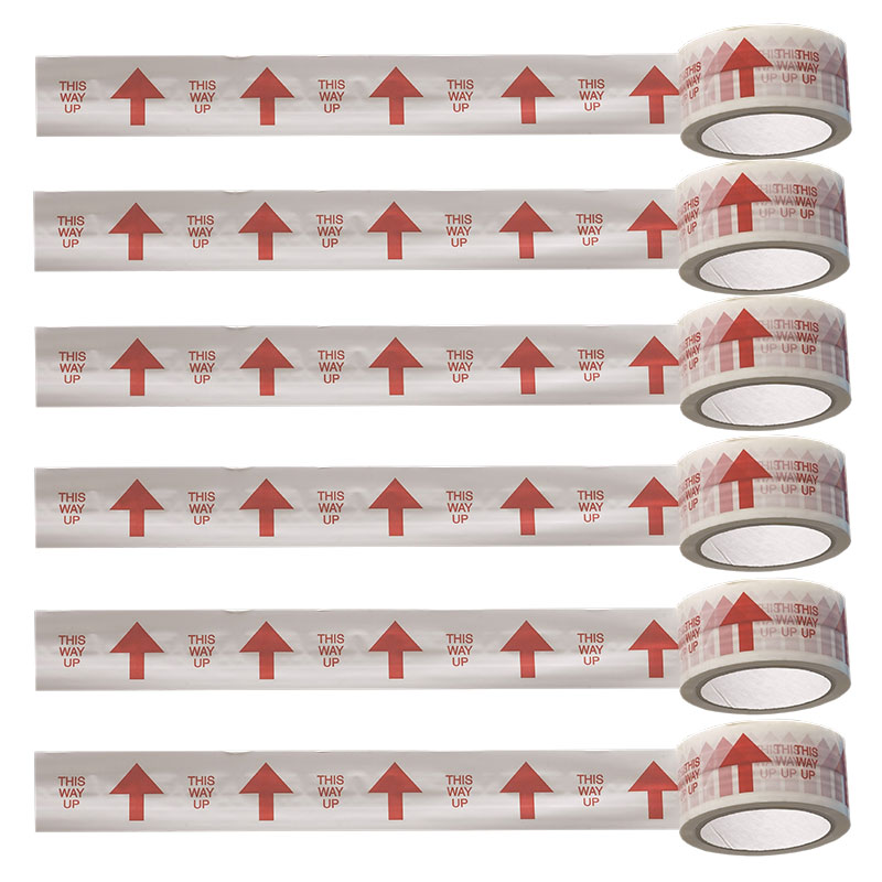 THIS WAY UP Printed Polypropylene Adhesive Tape, Carton of 6 Rolls, 50mm x 66m