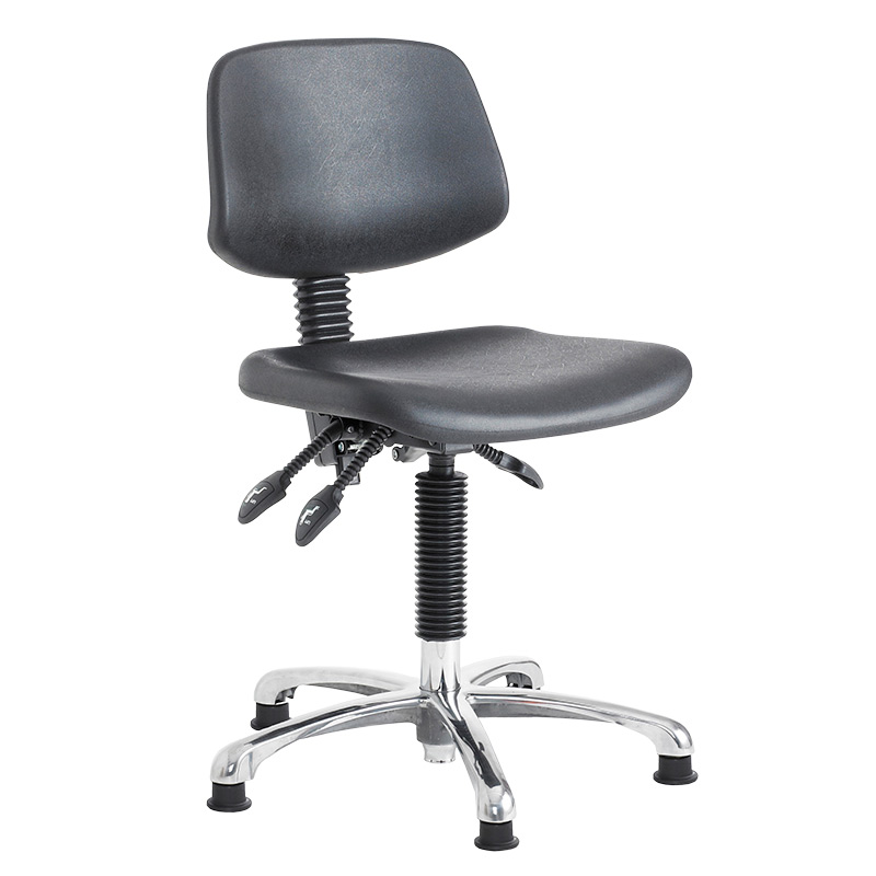 Cushioned Low Lift Operator Swivel Chair with Glides - 430-570mm