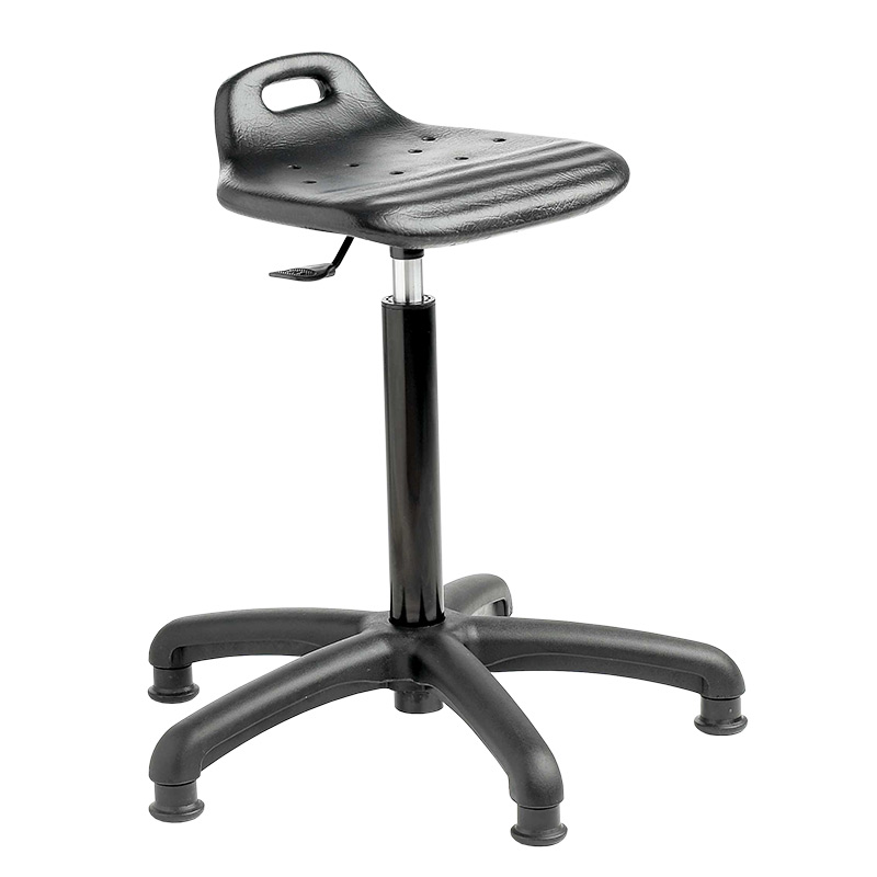 Polyurethane High Lift Swivel Posture Stool with Glide Base