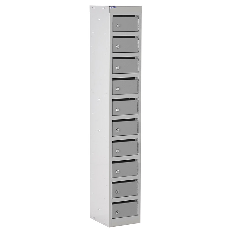 Multi-user 10 x 15mm slot Post Box Locker - 1325 x 230 x 250mm