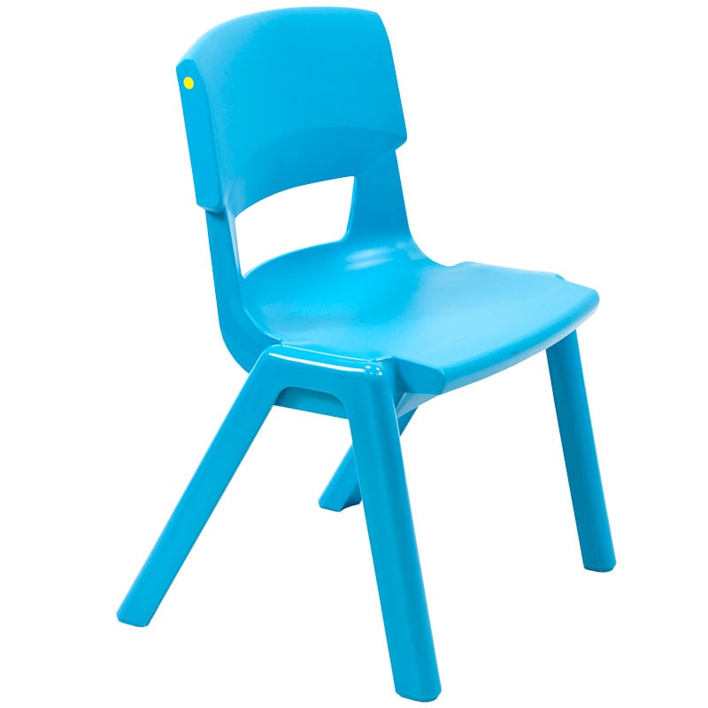 Postura+ One-Piece Plastic School Chair Size 3 - Aqua Blue
