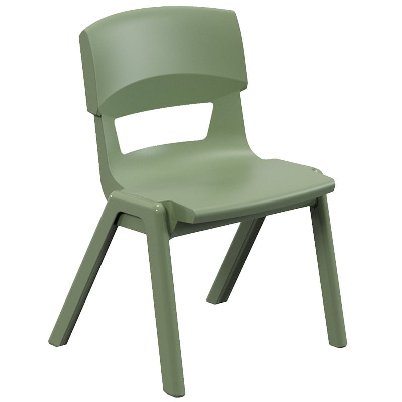 Postura+ One-Piece Plastic School Chair Size 3 - Moss Green