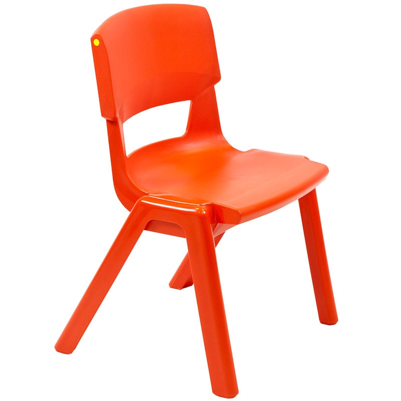 Postura+ One-Piece Plastic School Chair Size 3 - Poppy Red