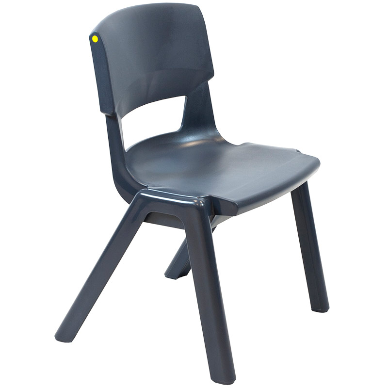Postura+ One-Piece Plastic School Chair Size 3 - Slate Grey