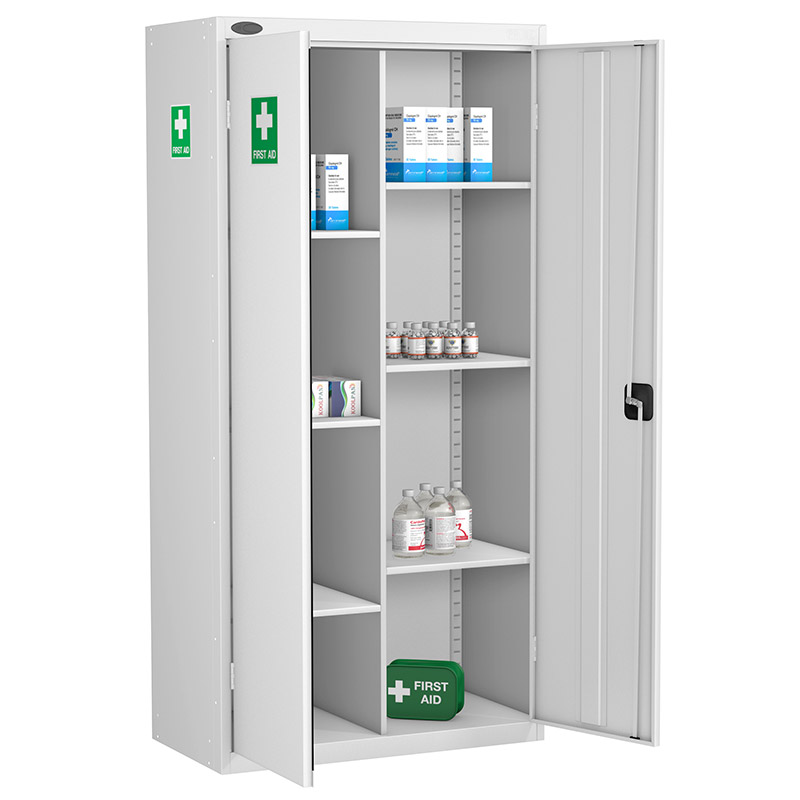 Probe Medical First Aid Cabinet with 8 Compartments - 1780 x 915 x 460mm