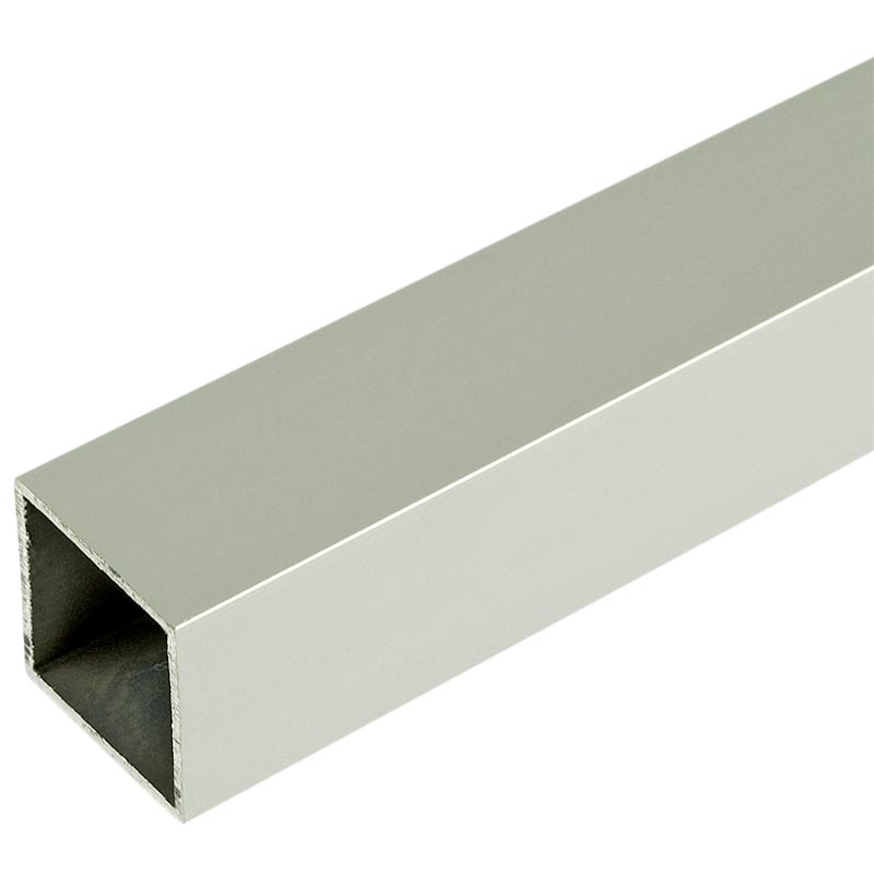 Proframe Aluminium Square Tube 25 x 25mm, Self colour aluminium, 3000mm Long, box of 8