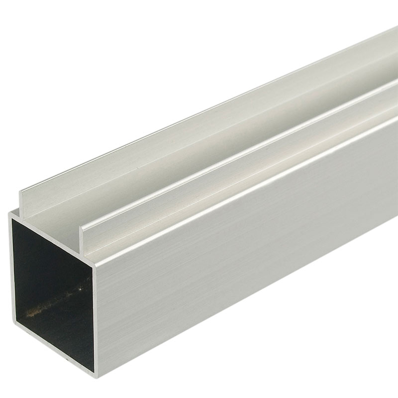 Proframe Aluminium Double Fin on 1 Face Square Tube 25 x 25mm, 2000mm Long, Box of 8